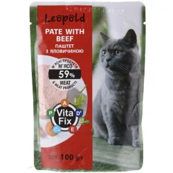 Паштет для котів з яловичиною 100 г