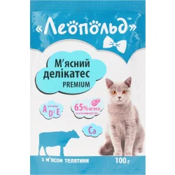 Корм М'ясні делікатеси для кішок з м'ясом яловичини 100 г