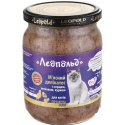 Корм М'ясний делікатес з серцем, печінкою та курятиною 500 г (4820185490153)