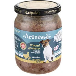 Консервы Леопольд Консерва Мясной деликатес с курицей и морковью 500 г