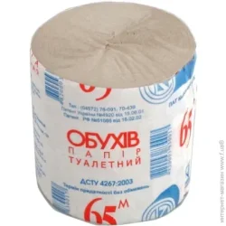 Туалетная бумага Туалетная бумага Обухов однослойная 65 м 1 шт (4820003830017)