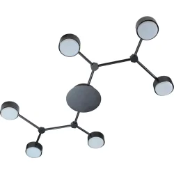 Светкомплект Люстра Atom 6xGX53 чорний