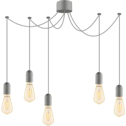Светкомплект Люстра подвесная Loft Паук 11405 5x40 Вт E27 серый