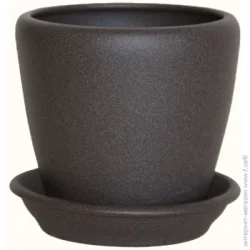 Ориана-Запорожкерамика Горшок керамический Грация крошка овальный 20 л шоколад (056-01-129)