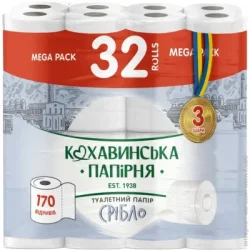 Туалетний папір Туалетний папір Кохавинка Срібло тришаровий 32 шт (4820032451306)