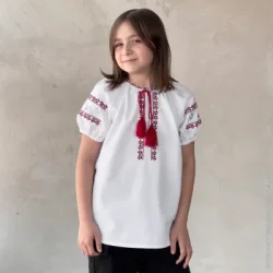Едельвіка Вышиванка для девочек р.122 белый 160-25/09