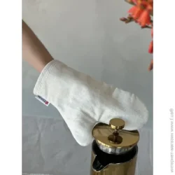 Варежка кухонные наборы, прихватки, фартуки Едельвіка Прихватка-варежка 392-25/08 Визави 28x20 см льняной