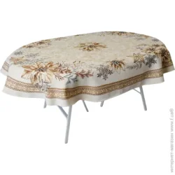 Прованс Скатерть овальная Золотой праздник 135x240 см