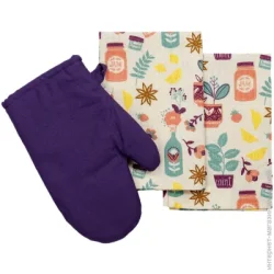 Кухонные наборы, прихватки, фартуки Прованс Набор Фиолетовый 16x30 см