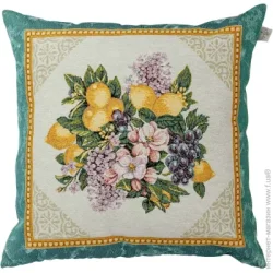Прованс Наволочка Verna Фрукты лимоны в золотой рамке 45x45 см