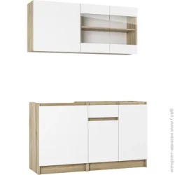 Грейд Кухня МС Снежана ДСП 1,4мбелый/дуб сонома