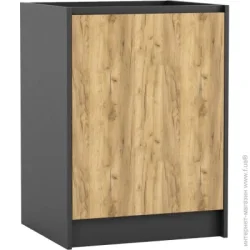 Грейд Тумба нижняя под мойку МС Идея Крафт 60х82х52,3 см дуб крафт золотой/графит