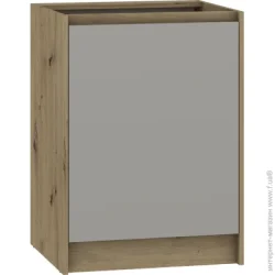 Грейд Тумба нижня НП 60х82х52 МС Злата шиншила сіра/дуб артизан