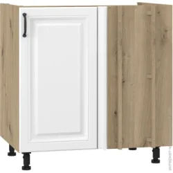 Грейд Тумба нижня кутова МС Глорія НМЩ 80х82х52, 2 см білий/дуб артизан