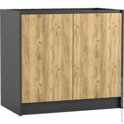 Грейд Тумба нижняя под мойку МС Идея Крафт 90х82х52,3 см дуб крафт золотой/графит