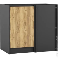 Грейд Тумба нижня кутова лівостороння МС Ідея Крафт 90х82х54, 5 см дуб крафт золотий/графіт