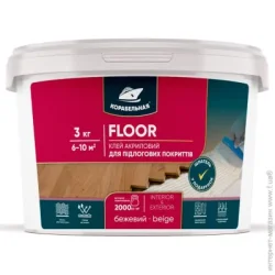 Корабельна Клей для напольных покрытий FLOOR 3 кг