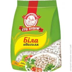 Крупа Фасоль Сто пудов белая 200 г