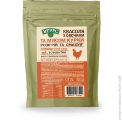 Верес Квасоля з овочами та м'ясом курки 350 г п/п