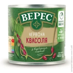Овочева консервація Верес Квасоля червона 400 г