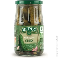 Овочева консервація Верес Огірки мариновані 770 г