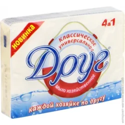 Друг Господарське мило класичне універсальне 135 г 4 шт/уп.
