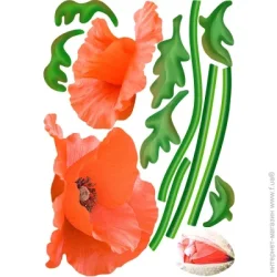 Наш Декупаж Декоративная наклейка Маки