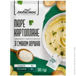 Любисток Пюре картофельное быстрое приготовление со вкусом сливок 30 г 15 г