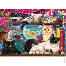 Пазл класичний КФИ Котики на полиці