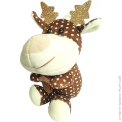 Гулівер Країна Брелок для ключів Оленятко Марко 17 см коричневий в горошок