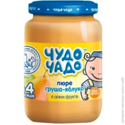 Пюре фруктове Чудо-Чадо з 4 місяців Груша-яблуко 170 г (4820016251458)