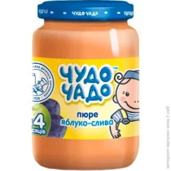 Пюре фруктовое Чудо-Чадо с 4 месяцев яблоко-слива 170 г (4820016251465)
