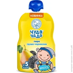 Пюре фруктове Чудо-Чадо з 5 місяців Груша-чорнослив 90 г (4820016253858)