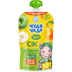 Чудо-Чадо Яблучно-грушевий з м'якоттю 200 мл (4820016255272)