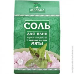 Желана Соль для ванны с эфирным маслом мяты 500 г