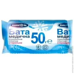 Білосніжка Вата медицинская гигиеническая стерильная ролик 50 г 1 шт.