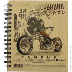 Графика Зошит шкільна 144 аркуша в клітку Campus KR5144 KRAFT