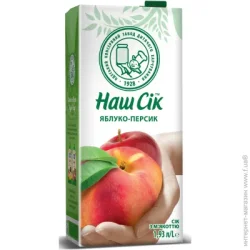 Сок Наш Сік Яблочно-персиковый с мякотью 1.93 л (4820264290018)