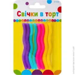 Набір свічок Ві Та Ві Свічки для торта Веселка 8 шт.