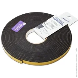 Новация Уплотнитель самоклеющийся прямоугольный 5х15 мм x 10 м черный