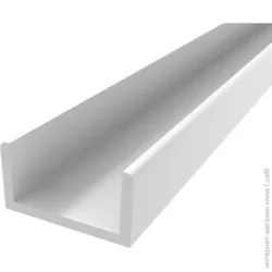 Алюпро Профиль Кромочный П-образный 21х10х1.5 алюминий/серебро
