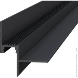 Алюпро Профіль тіньового шва з LED каналом ПАС-3410 RAL-9005 мат 3м