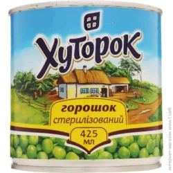Овощная консервация Хуторок Горошек зеленый 425 мл
