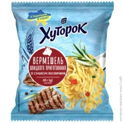 Хуторок Вермишель быстрого приготовления со вкусом говядины 60 г