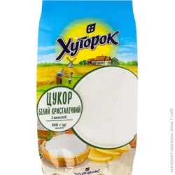 Хуторок Цукор білий кристалічний 800г (4820211660765) 0,8 кг