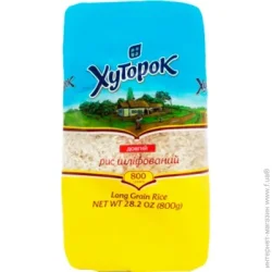 Крупа Хуторок Рис довгий шліфований 800 г