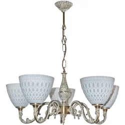 Фабрика Світла Люстра подвесная Легенда Львова НСБ 51-5х60-051 5x60 Вт E27 античная бронза/патина