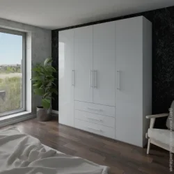 Світ Меблів Шкаф Crystal 2250х2000х600 мм белый
