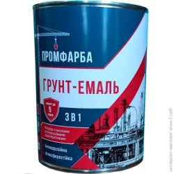 Промфарба Грунт-емаль 3в1 білий шовковистий глянець 0,8 кг