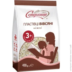 Сухой завтрак Сквирянка Хлопья овсяные Нежные быстрого приготовления 400 г 400 г